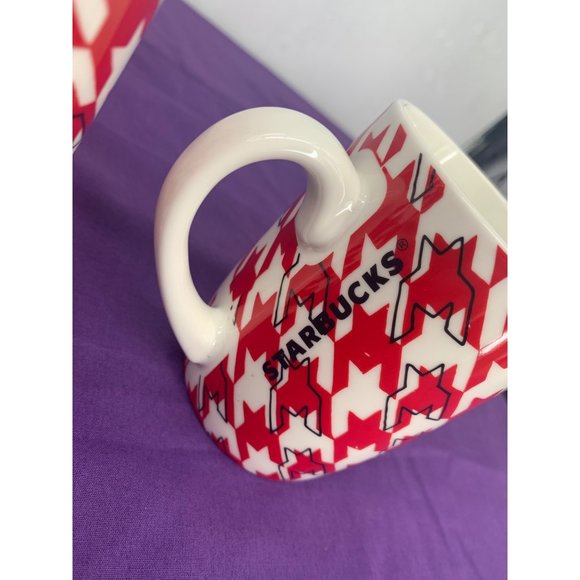 Starbucks Coffee Star Black with Red and What Houndstooth Christmas Coffee Cups - Picture 7 of 13